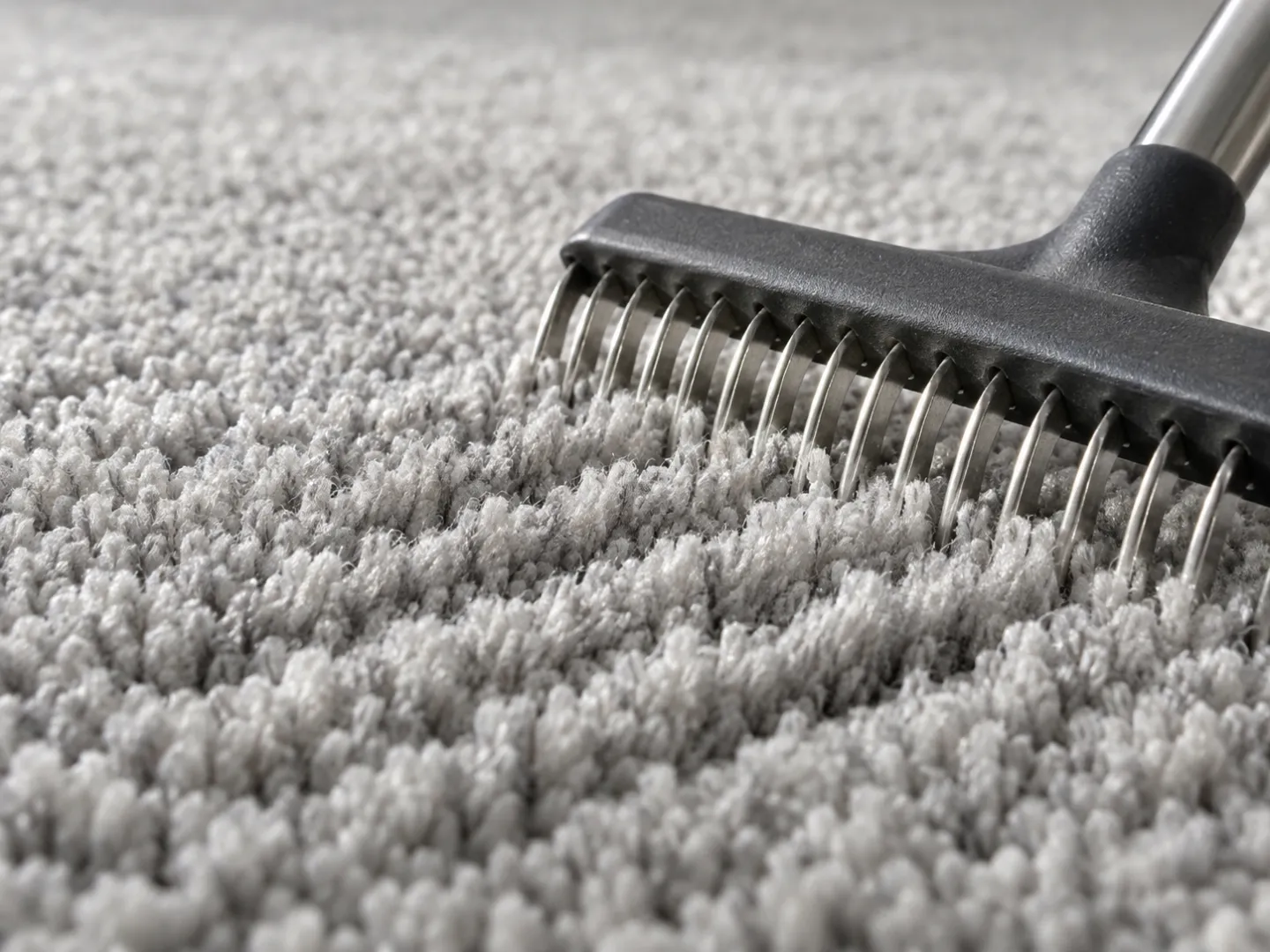Close-up of clean rug fibres