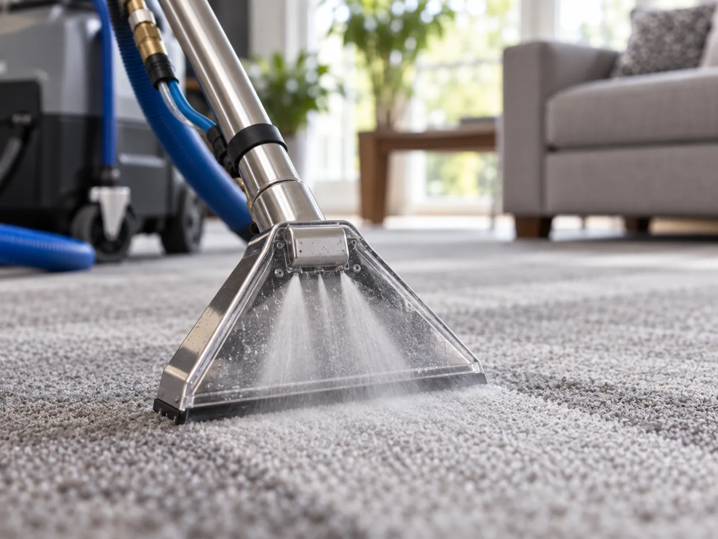 Professional upholstery cleaning equipment